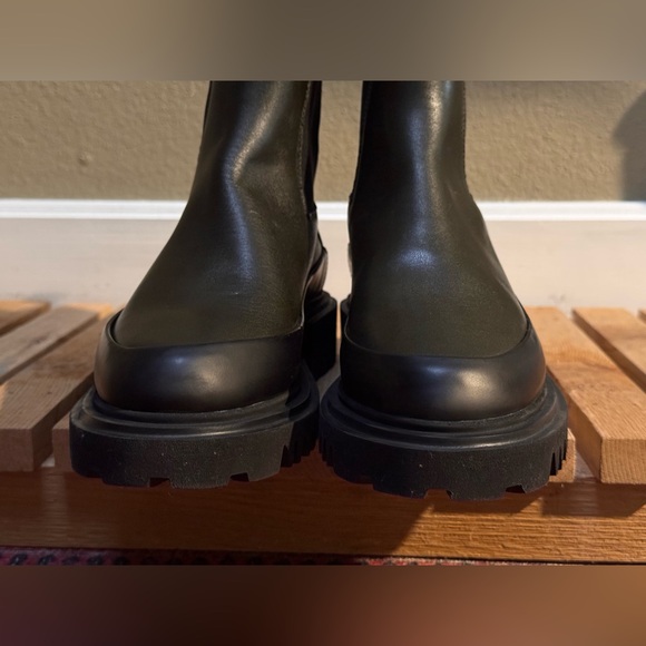 ALL SAINTS GREEN AND BLACK CHELSEA BOOT 7 37 - Picture 3 of 9
